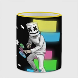 Кружка 3D Marshmello 80's, цвет: 3D-желтый кант — фото 2