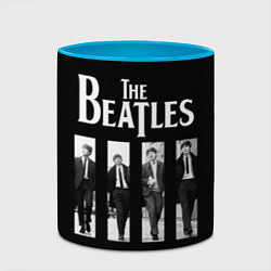 Кружка 3D The Beatles: Black Side, цвет: 3D-белый + небесно-голубой — фото 2