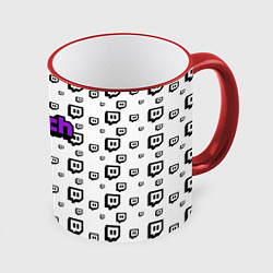 Кружка 3D Twitch Online, цвет: 3D-красный кант