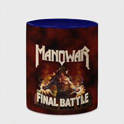 Кружка 3D Manowar: Final Battle, цвет: 3D-белый + синий — фото 2