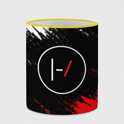 Кружка 3D 21 Pilots: Black & Red, цвет: 3D-желтый кант — фото 2