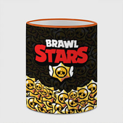 Кружка 3D Brawl Stars: Black Style, цвет: 3D-оранжевый кант — фото 2