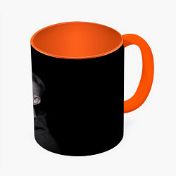 Кружка 3D Егор Крид: Цвет настроения чёрный, цвет: 3D-белый + оранжевый