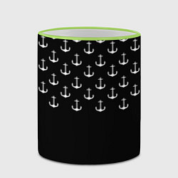 Кружка 3D Минималистичные Якоря, цвет: 3D-светло-зеленый кант — фото 2