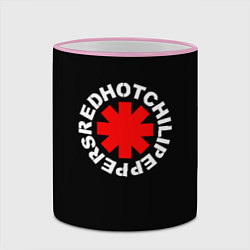 Кружка 3D Red Hot chili peppers logo on black, цвет: 3D-розовый кант — фото 2