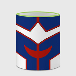 Кружка 3D ALL MIGHT MY HERO ACADEMIA MHA МОЯ ГЕРОЙСКАЯ АКАДЕ, цвет: 3D-светло-зеленый кант — фото 2