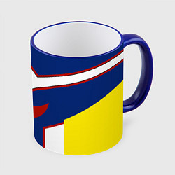 Кружка 3D ALL MIGHT MY HERO ACADEMIA MHA МОЯ ГЕРОЙСКАЯ АКАДЕ, цвет: 3D-синий кант