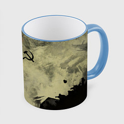 Кружка 3D Сектор Газа, цвет: 3D-небесно-голубой кант