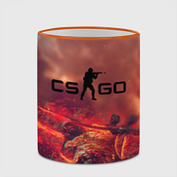 Кружка 3D CS GO logo abstract style, цвет: 3D-оранжевый кант — фото 2