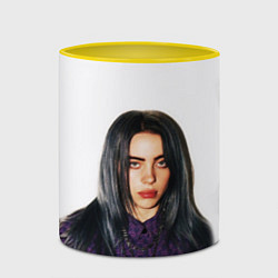 Кружка 3D BILLIE EILISH, цвет: 3D-белый + желтый — фото 2