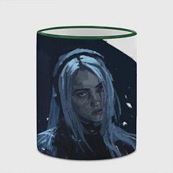 Кружка 3D Billie Eilish: Love, цвет: 3D-зеленый кант — фото 2