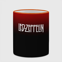 Кружка 3D Led Zeppelin, цвет: 3D-оранжевый кант — фото 2