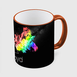 Кружка 3D PINK FLOYD, цвет: 3D-оранжевый кант