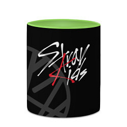 Кружка 3D Stray Kids, цвет: 3D-белый + светло-зеленый — фото 2