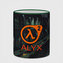 Кружка 3D Half-life 2 ALYX, цвет: 3D-зеленый кант — фото 2