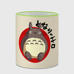 Кружка 3D Мой сосед Тоторо, цвет: 3D-светло-зеленый кант — фото 2