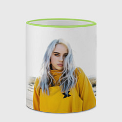 Кружка 3D BILLIE EILISH, цвет: 3D-светло-зеленый кант — фото 2
