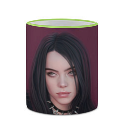 Кружка 3D BILLIE EILISH, цвет: 3D-светло-зеленый кант — фото 2