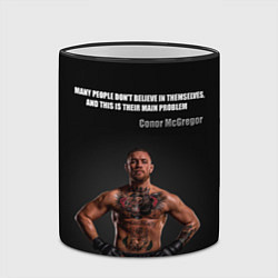 Кружка 3D Conor McGregor: Motivation, цвет: 3D-черный кант — фото 2