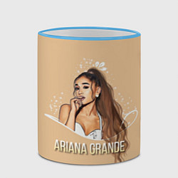 Кружка 3D Ariana Grande Ариана Гранде, цвет: 3D-небесно-голубой кант — фото 2