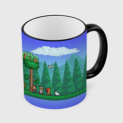 Кружка 3D Terraria, цвет: 3D-черный кант