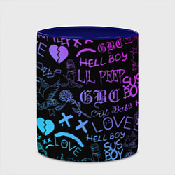 Кружка 3D LIL PEEP LOGOBOMBING, цвет: 3D-белый + синий — фото 2