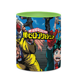 Кружка 3D My Hero Academia все герои, цвет: 3D-белый + светло-зеленый — фото 2