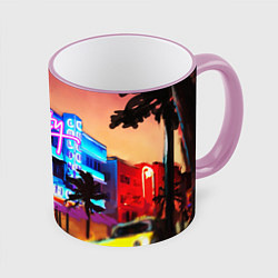 Кружка 3D GTA: VICE CITY, цвет: 3D-розовый кант