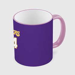 Кружка 3D Los Angeles Lakers Kobe Brya, цвет: 3D-розовый кант