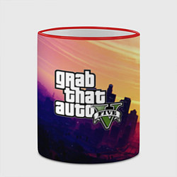 Кружка 3D GTA 5, цвет: 3D-красный кант — фото 2