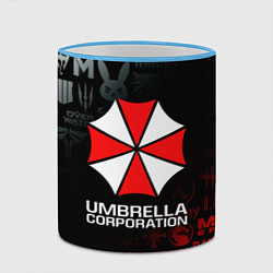 Кружка 3D RESIDENT EVIL UMBRELLA CORP, цвет: 3D-небесно-голубой кант — фото 2