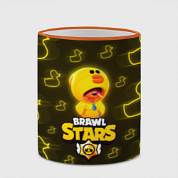 Кружка 3D Brawl Stars Leon Sally, цвет: 3D-оранжевый кант — фото 2
