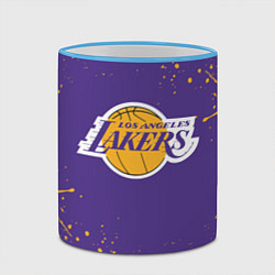 Кружка 3D LA LAKERS, цвет: 3D-небесно-голубой кант — фото 2