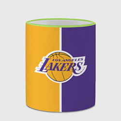 Кружка 3D LA LAKERS, цвет: 3D-светло-зеленый кант — фото 2