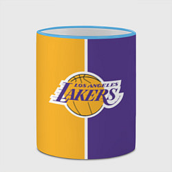 Кружка 3D LA LAKERS, цвет: 3D-небесно-голубой кант — фото 2
