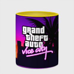 Кружка 3D GTA:VICE CITY, цвет: 3D-белый + желтый — фото 2