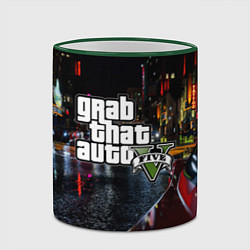 Кружка 3D Grand Theft Auto V, цвет: 3D-зеленый кант — фото 2