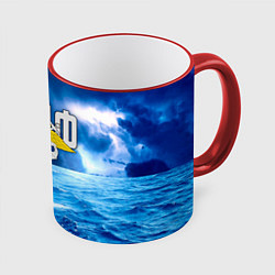 Кружка 3D ВМФ, цвет: 3D-красный кант