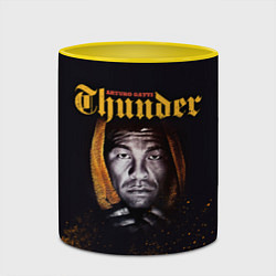Кружка 3D Arturo 'Thunder' Gatti, цвет: 3D-белый + желтый — фото 2