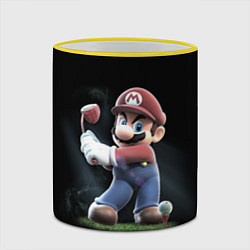 Кружка 3D Марио, цвет: 3D-желтый кант — фото 2