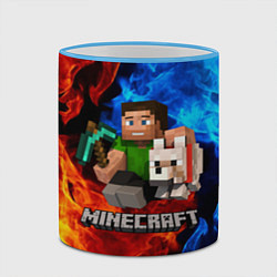 Кружка 3D MINECRAFT, цвет: 3D-небесно-голубой кант — фото 2