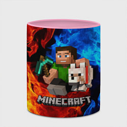 Кружка 3D MINECRAFT, цвет: 3D-белый + розовый — фото 2