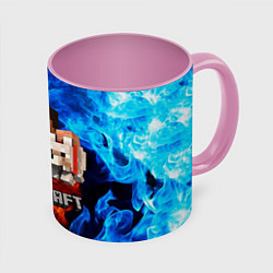 Кружка 3D MINECRAFT, цвет: 3D-белый + розовый