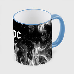 Кружка 3D AC DC, цвет: 3D-небесно-голубой кант
