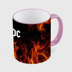 Кружка 3D AC DC, цвет: 3D-розовый кант