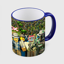 Кружка 3D ROBLOX, цвет: 3D-синий кант
