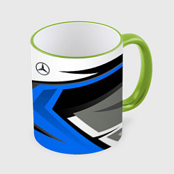 Кружка 3D Mercedes-Benz, цвет: 3D-светло-зеленый кант