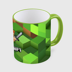 Кружка 3D MINECRAFT, цвет: 3D-светло-зеленый кант