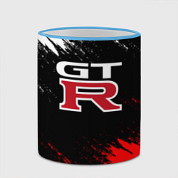 Кружка 3D NISSAN GTR, цвет: 3D-небесно-голубой кант — фото 2