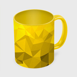 Кружка 3D YELLOW ABSTRACT, цвет: 3D-белый + желтый